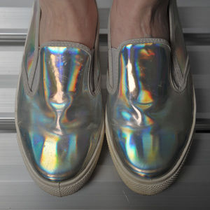 Holographic Slip-on Van Style Shoes
